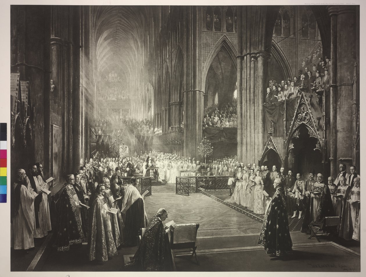 Ceremoni i samband med drottning Victorias 50-åriga tronjubileum i Westminster Abbey den 21.6.1887 av William Ewart Lockhart