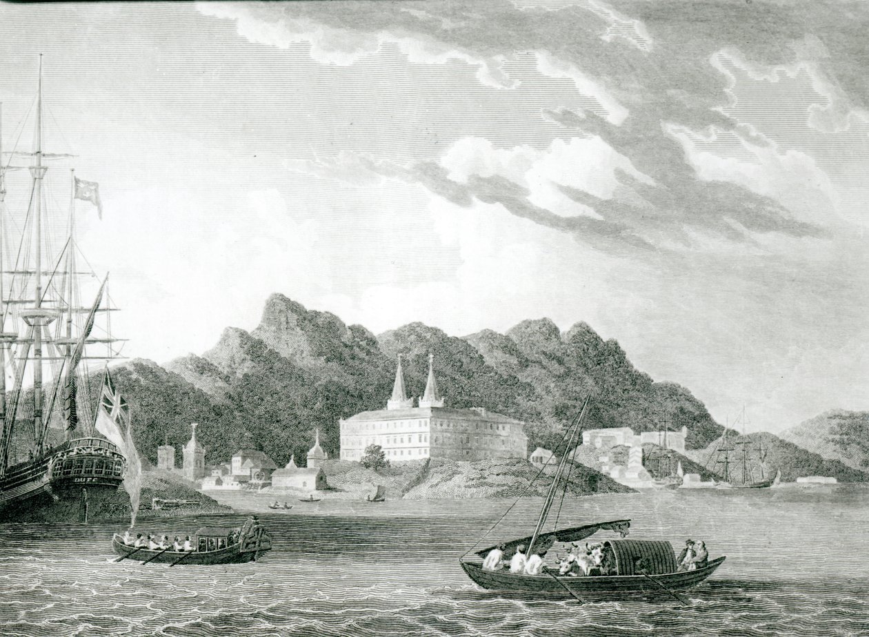 Hamnen i Rio Janeiro, med Benediktinerklostret, av William F. Wilson