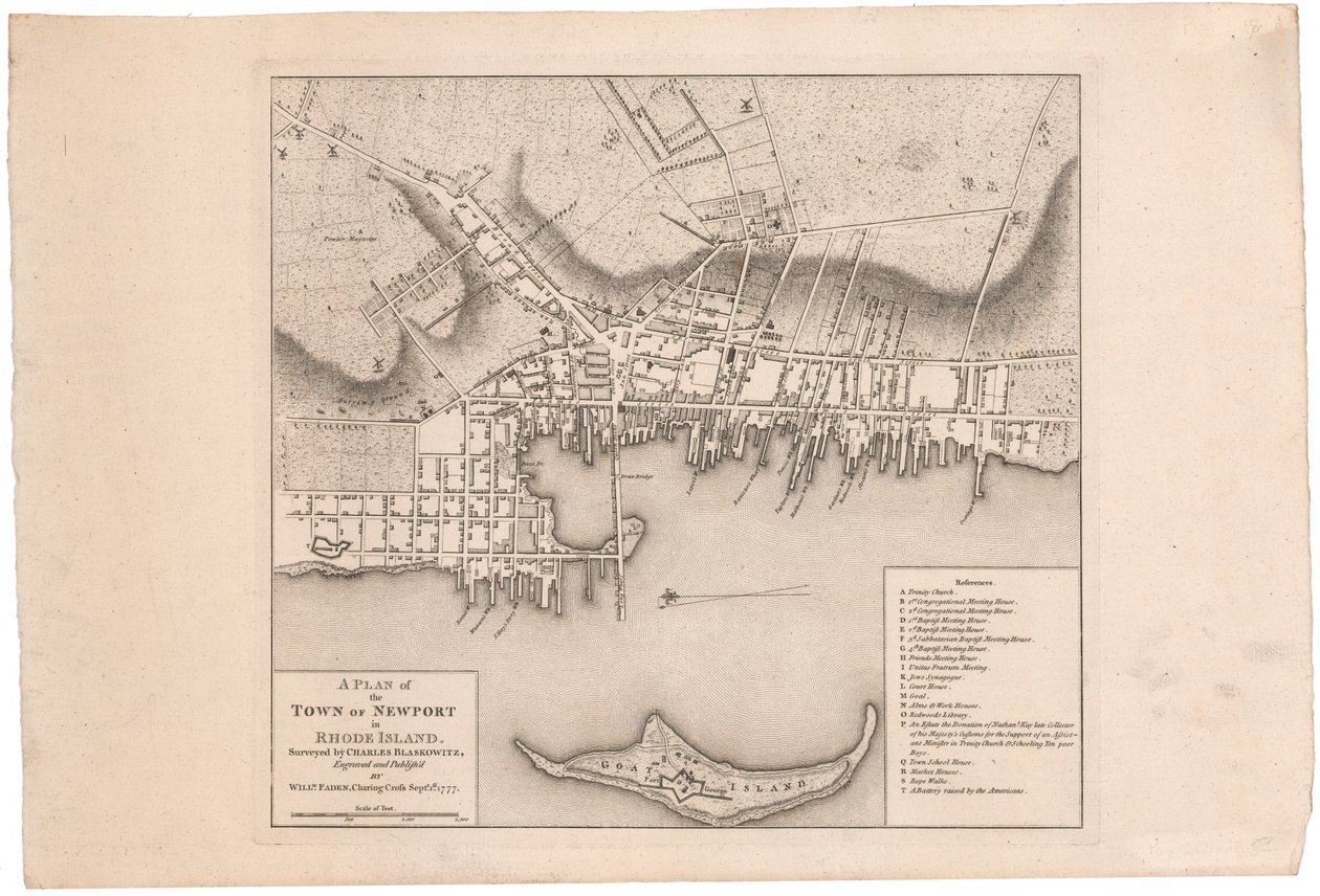 A Plan of Newport av Faden av William Faden