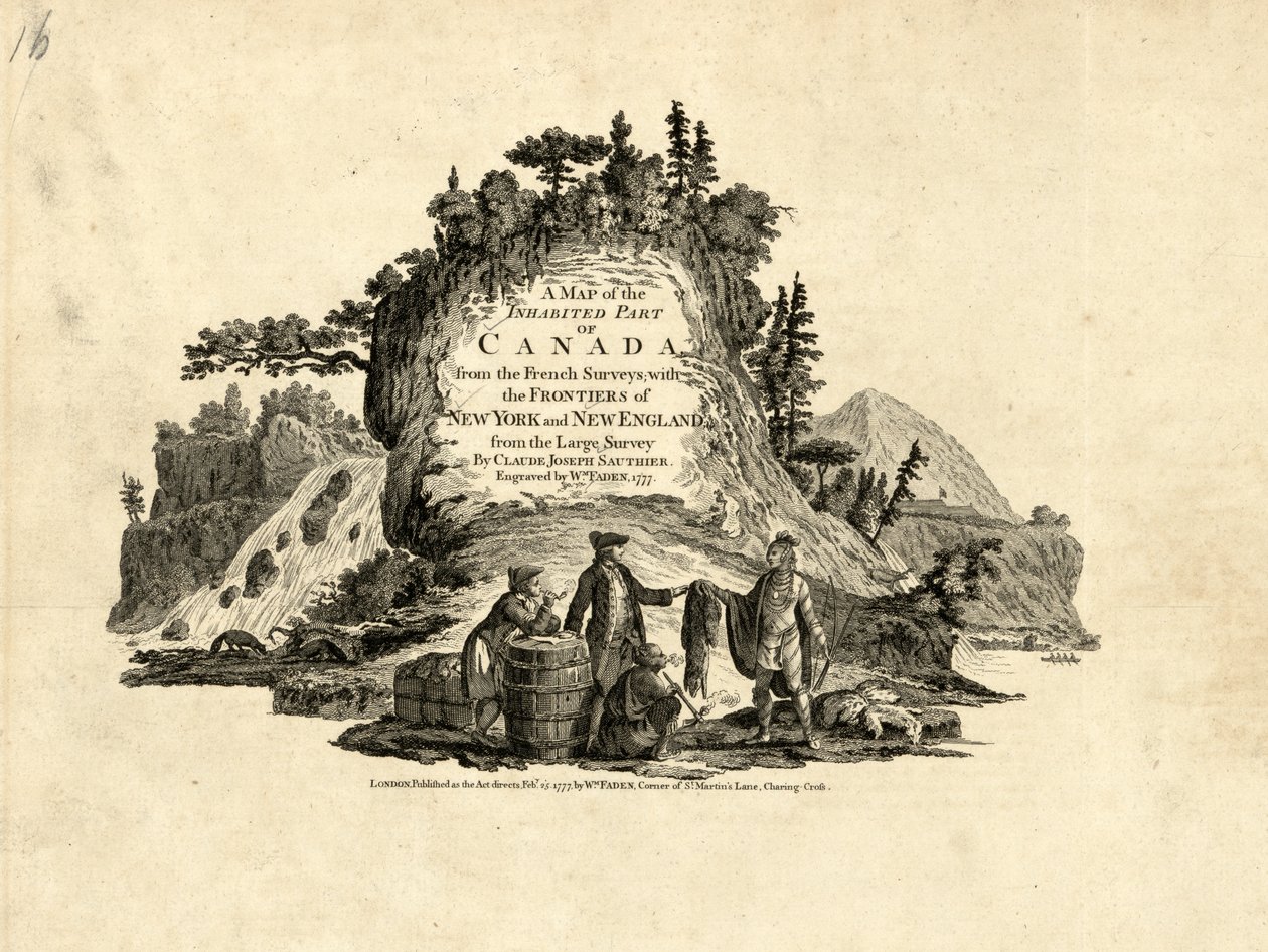 Indianer i pälshandeln i Kanada, 1777. av William Faden
