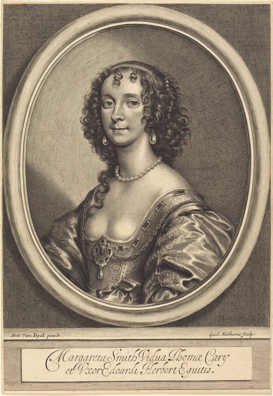 Margareta Smith av William Faithorne after Sir Anthony van Dyck