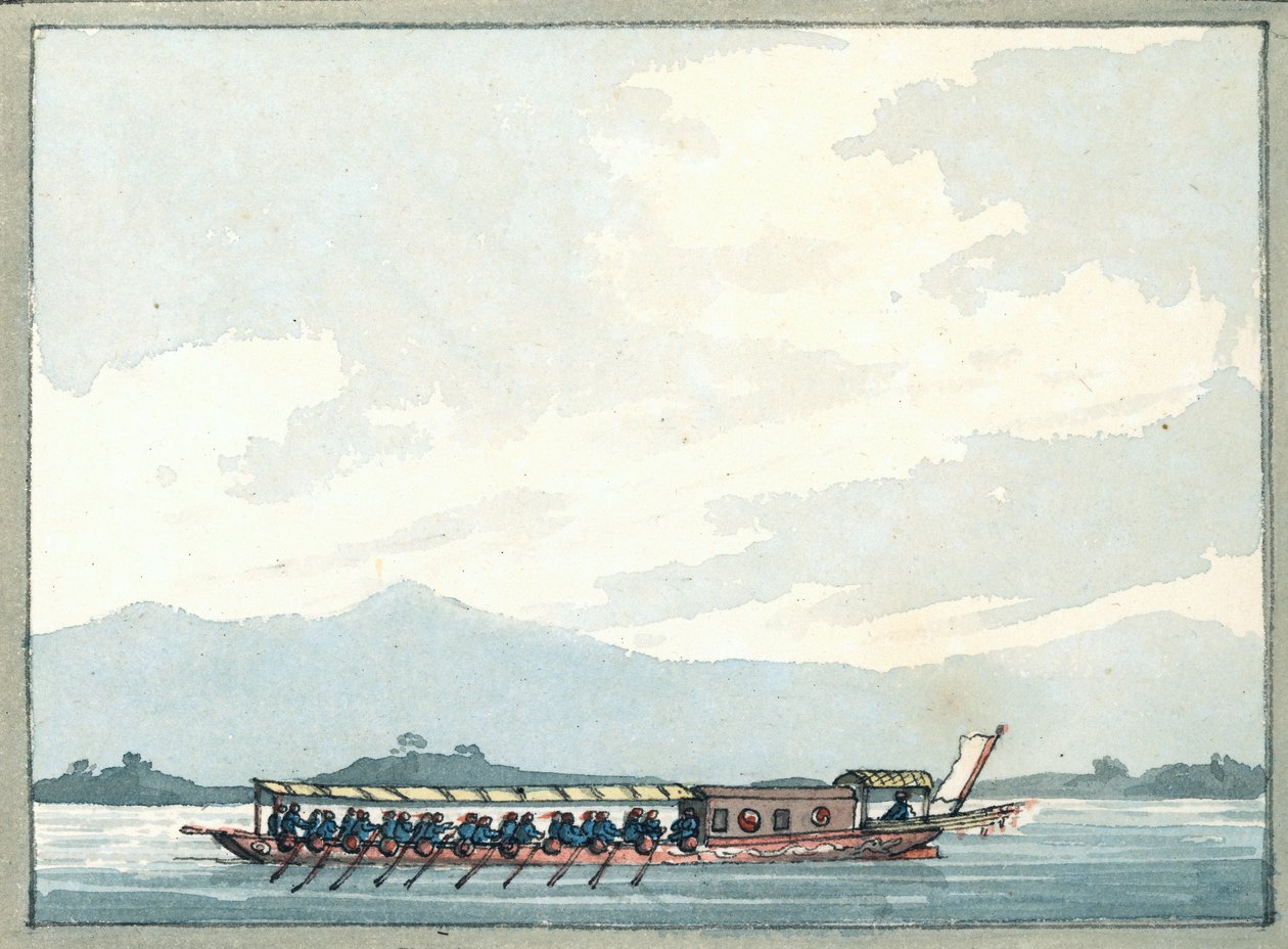 Kinesisk Man of War-båt av William Ffarington