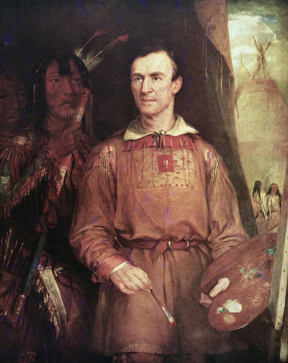 George Catlin (1798-1872) 1849 (olja på duk) av William Fisk