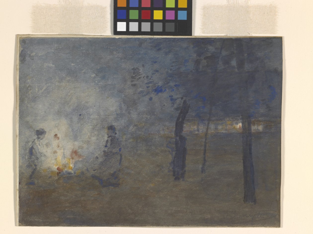 Brinnande löv (akvarell på papper) av William Forsyth