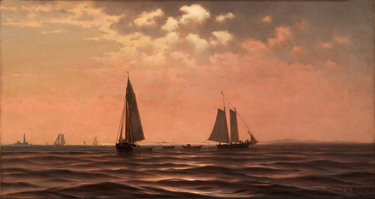 Eftermiddag på Saco Bay, Coast of Maine, 1874. av William Frederick De Haas