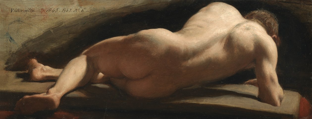 Naken man, 1843 av William Frederick Witherington