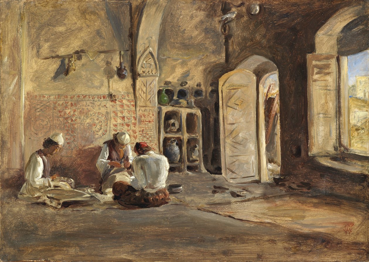 Interiör, Alger (olja på papper på duk) av William Gale
