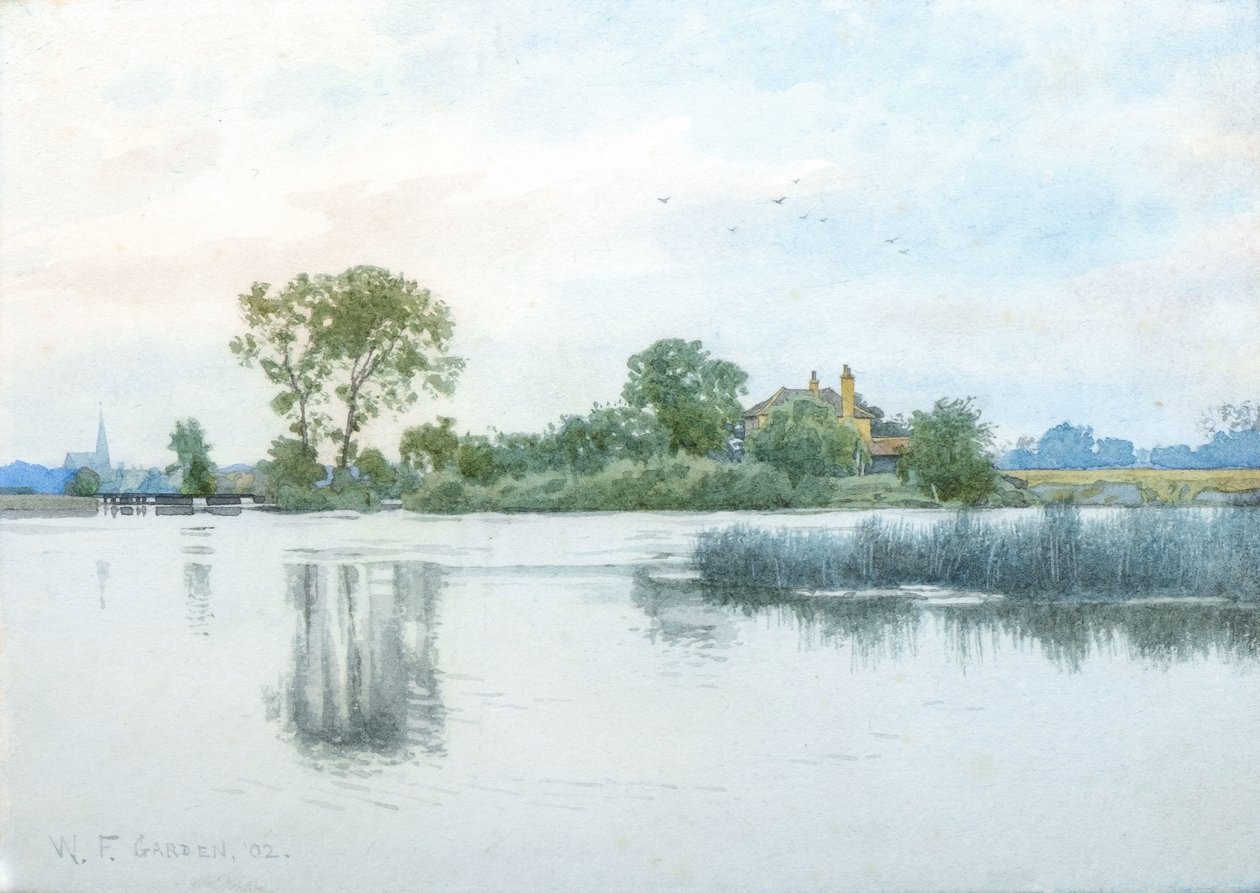 Över floden Ouse till Hemingford Abbots av William Garden Fraser