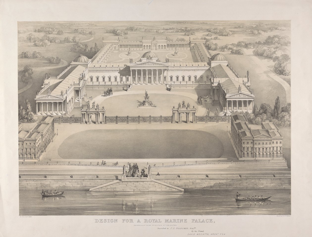 Brighton, Design för ett Royal Marine Palace som föreslås uppföras av William Gauci