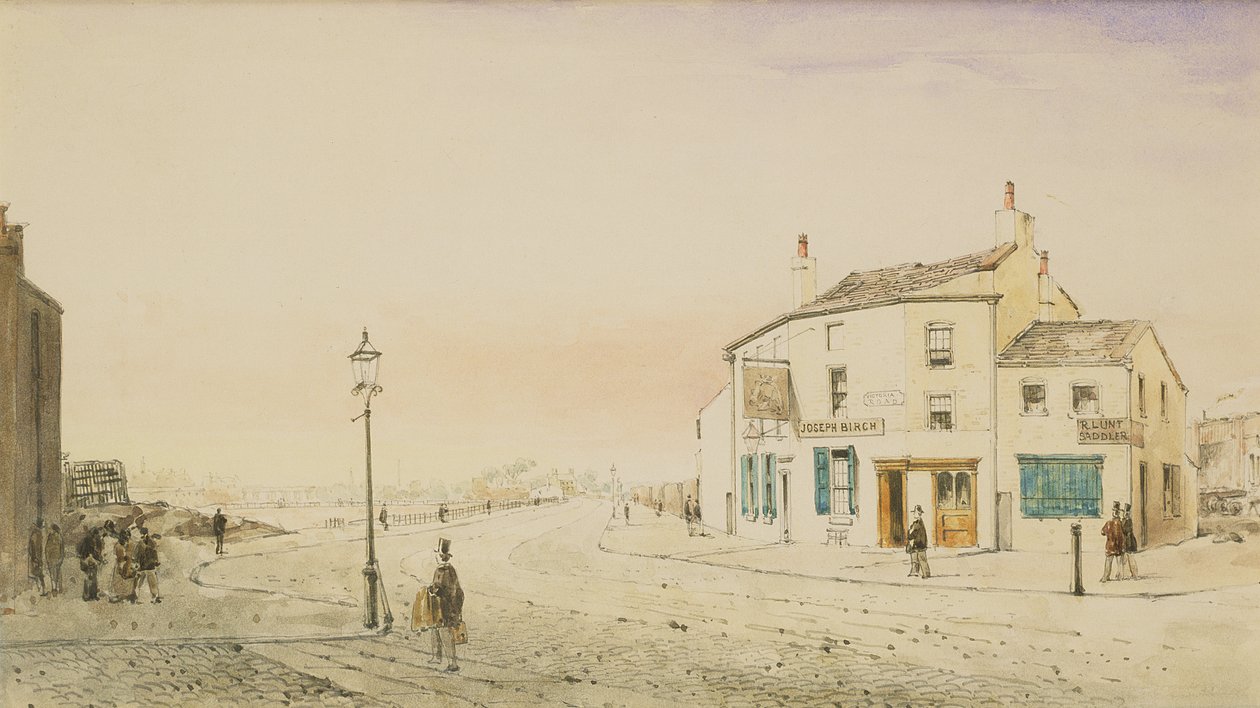 Victoria Road, Bootle (penna, bläck och wc på papper) av William Gavin Herdman