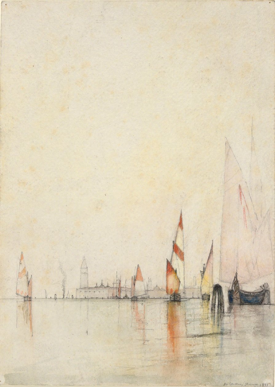 Båtar på lagunen, Venedig av William Gedney Bunce