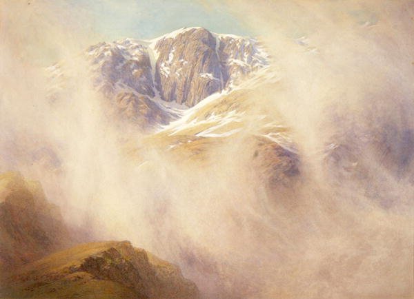 Misty Morning, Hen Tor, Coniston Fells av William Gersham Collingwood