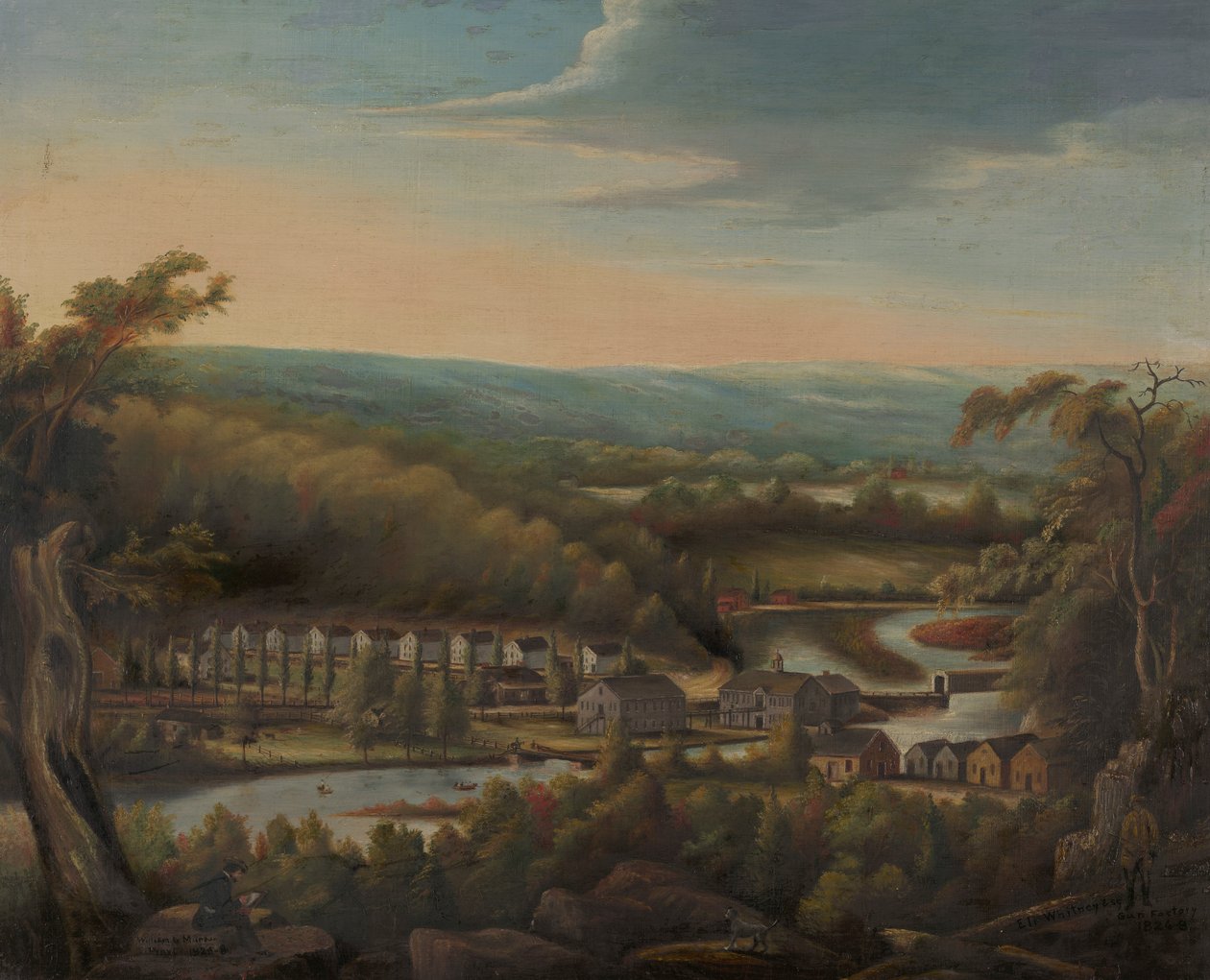 Eli Whitney Gun Factory, verso: Blacksmith Shoeing Horse av William Giles Munson