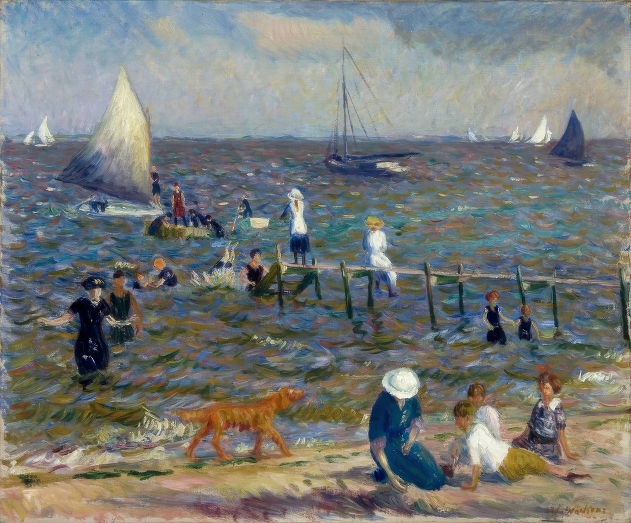 Den lilla piren av William Glackens