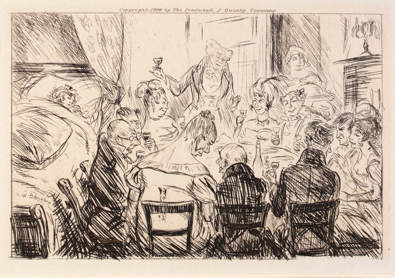 Inget hördes förutom klappret av tallrikar och gafflar av William Glackens