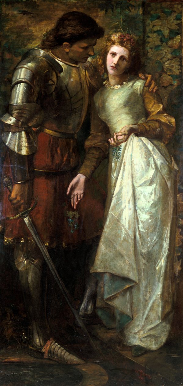 Ophelia och Laertes eller Ophelia Here is Rosemary, 1879. av William Gorman Wills