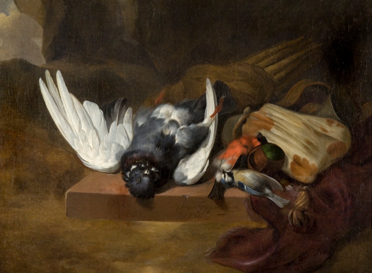 Stilleben med döda fåglar (eller döda fjäderfä) av William Gowe Ferguson