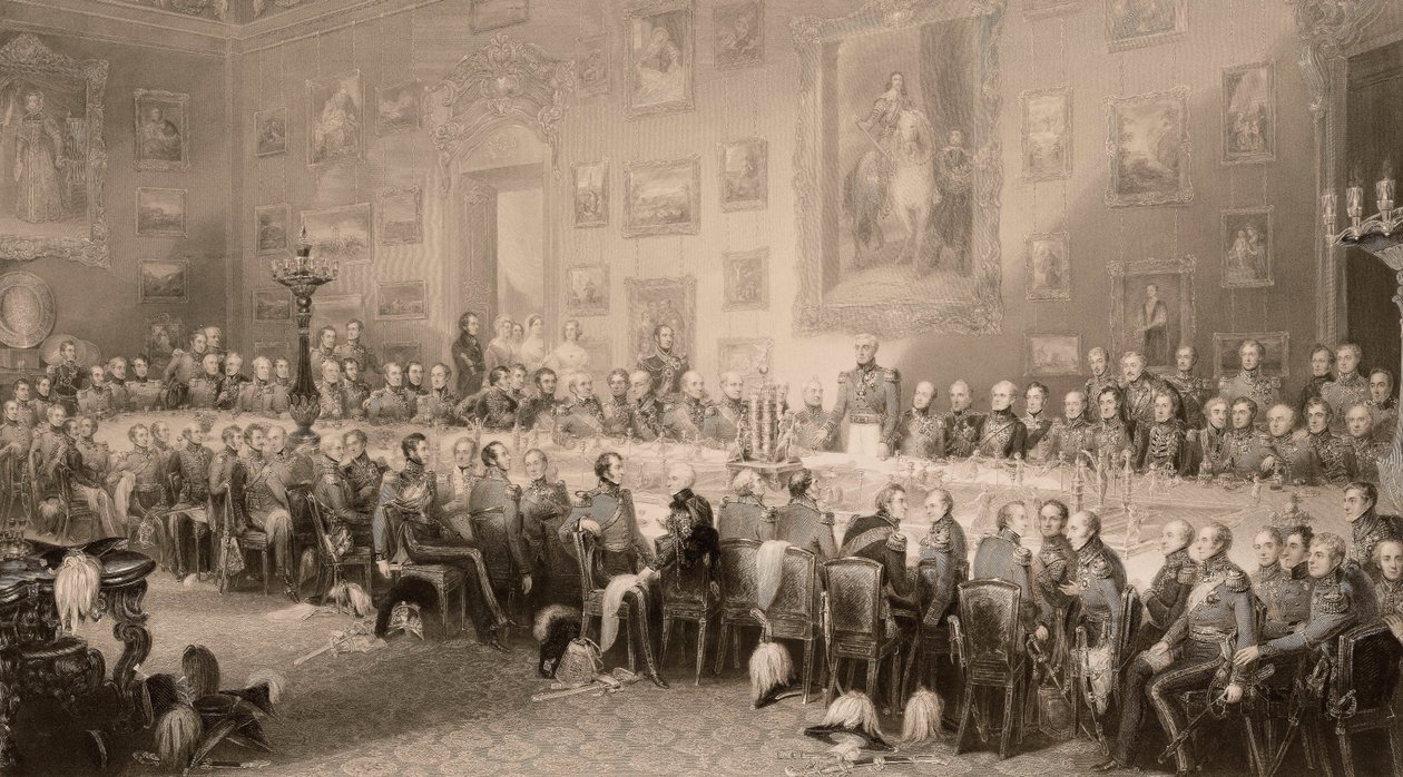 Waterloo-banketten i Aspley House 18 juni 1836. av William Greatbach