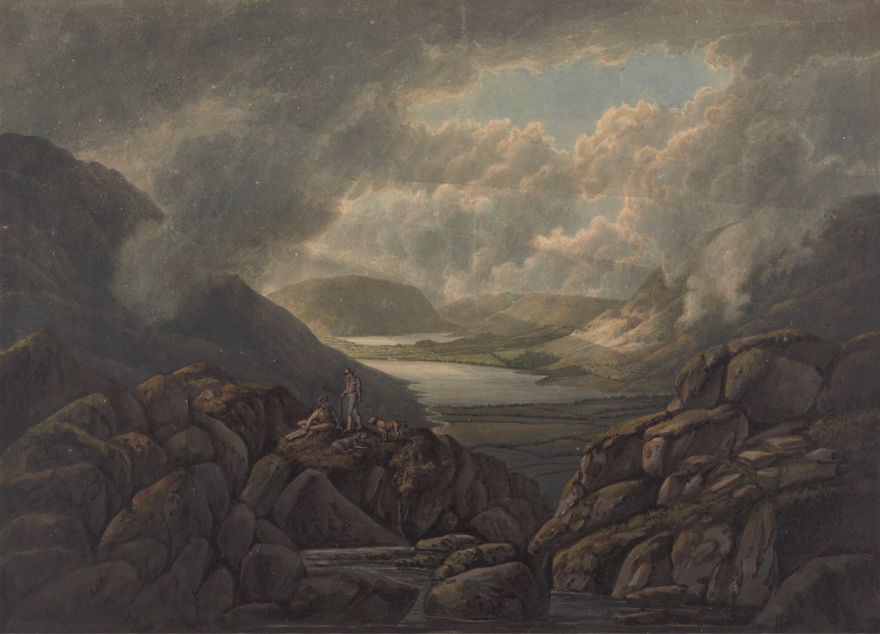 Utsikt över sjöarna Buttermere och Crummock Water av William Green