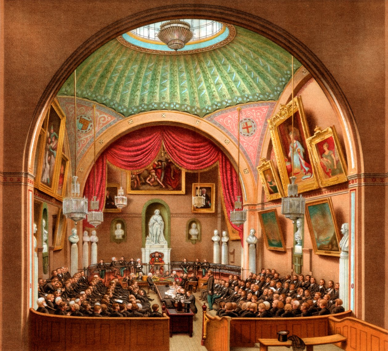 Council Chamber, Guildhall, City of London, 1886. av William Griggs