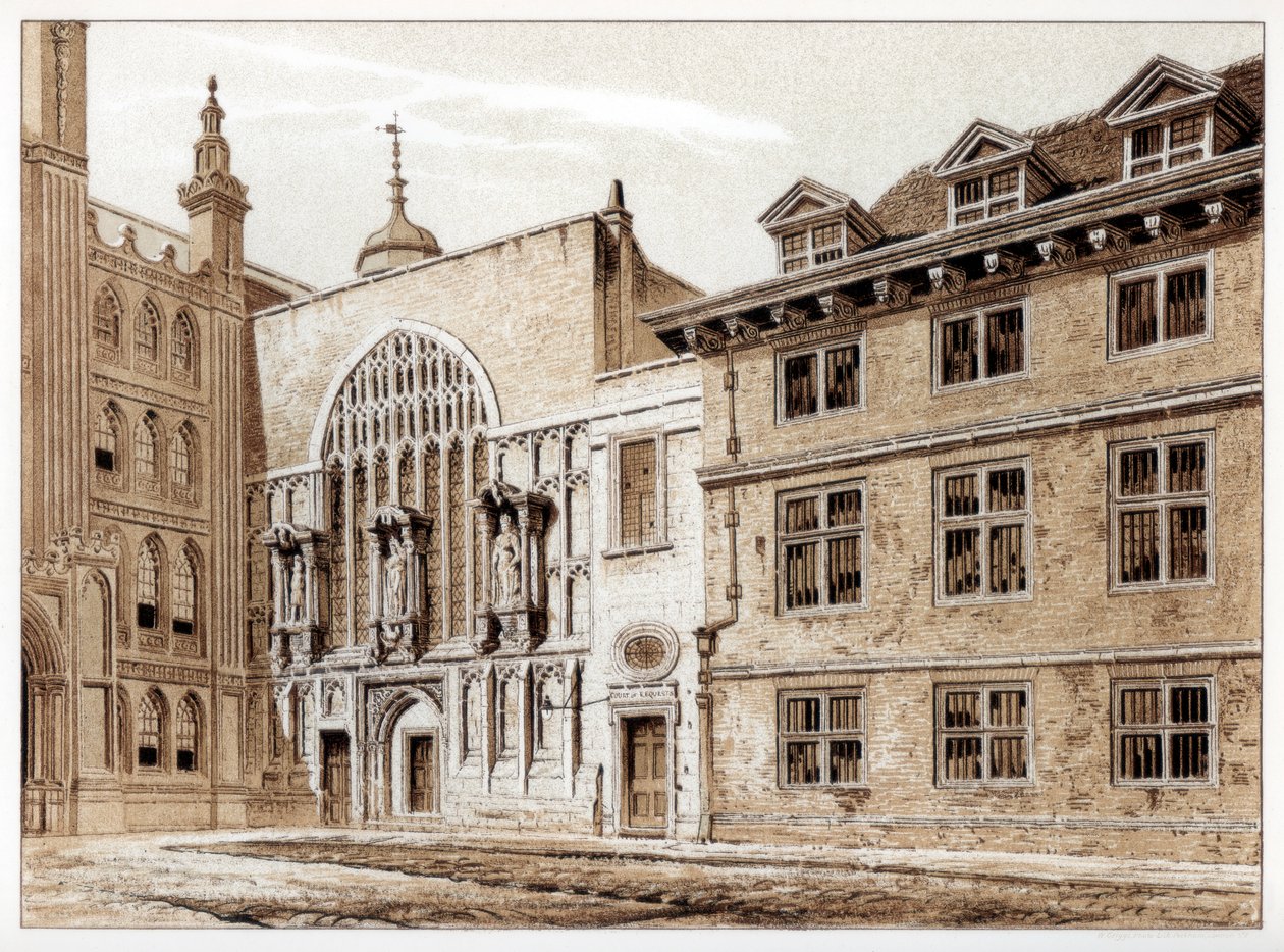 Västra fronten av Guildhall Chapel, City of London, 1886 av William Griggs