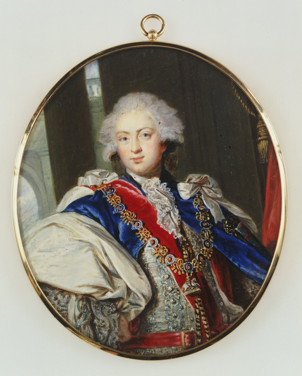 H.R.H. Frederick, Duke Of York, Tre fjärdedels längd, Helt ansikte, Bärd Regalia Of The Order Of The Strumpeband av William Grimaldi