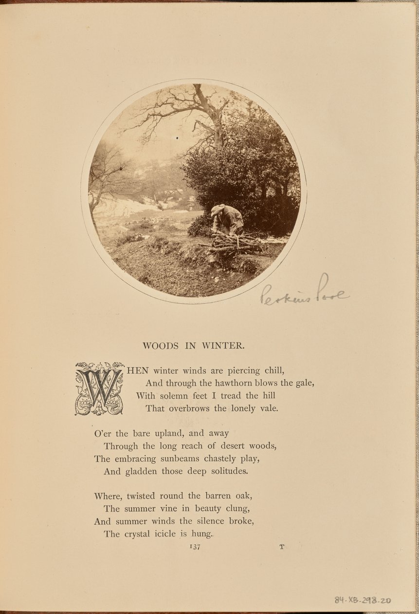 [En man som samlar ved, England] av William Grundy