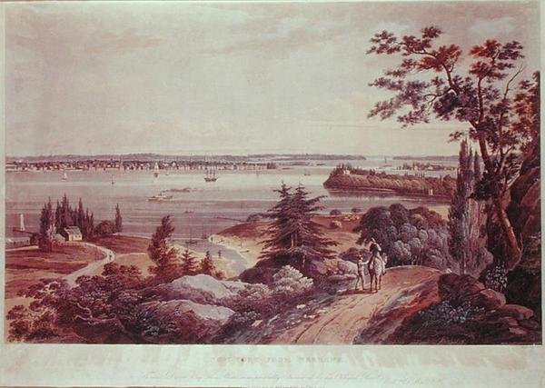 New York från Weehawk av William Guy Wall