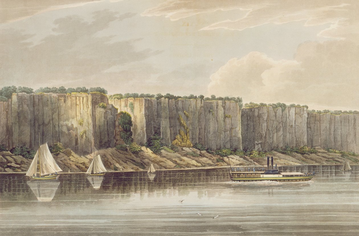 Palisaderna, nr 19 i Hudson River Portfolio, graverad av J. Hill, 1821-25 av William Guy Wall