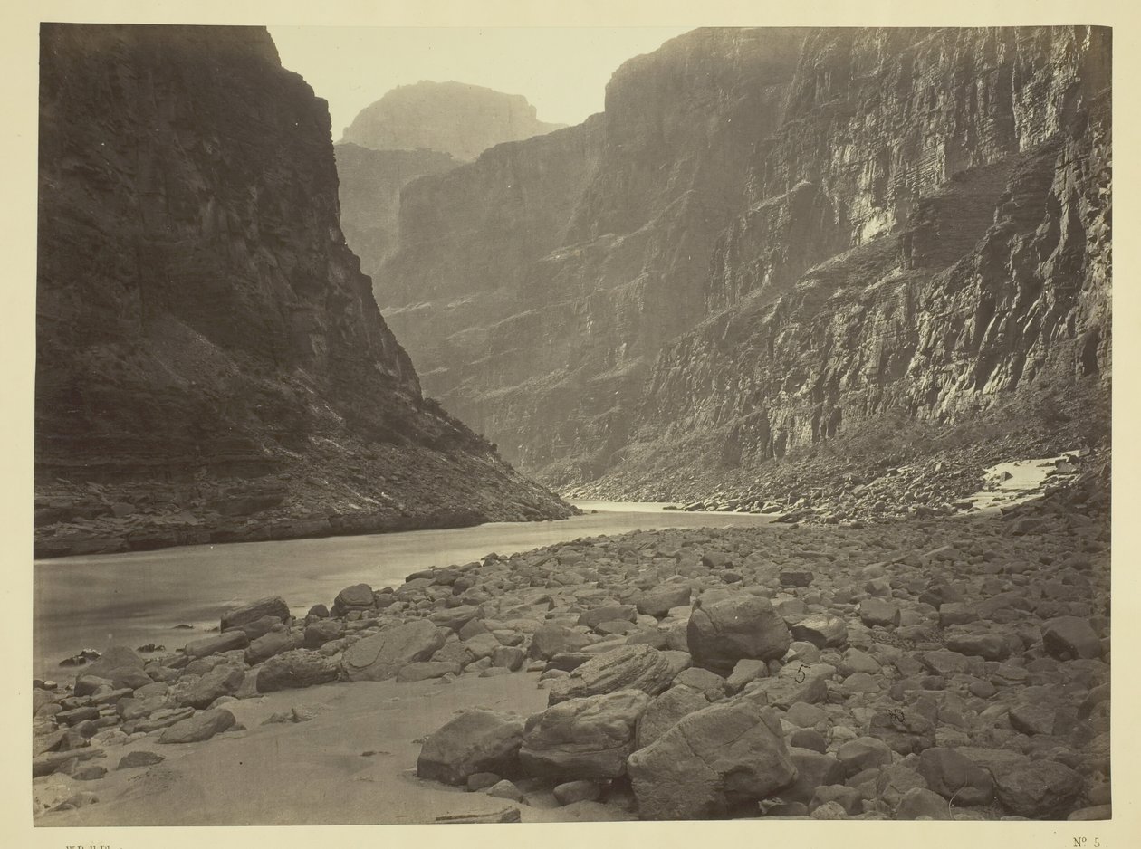 Coloradofloden, mynningen av Kanab Wash, Looking West, 1872. av William H. Bell