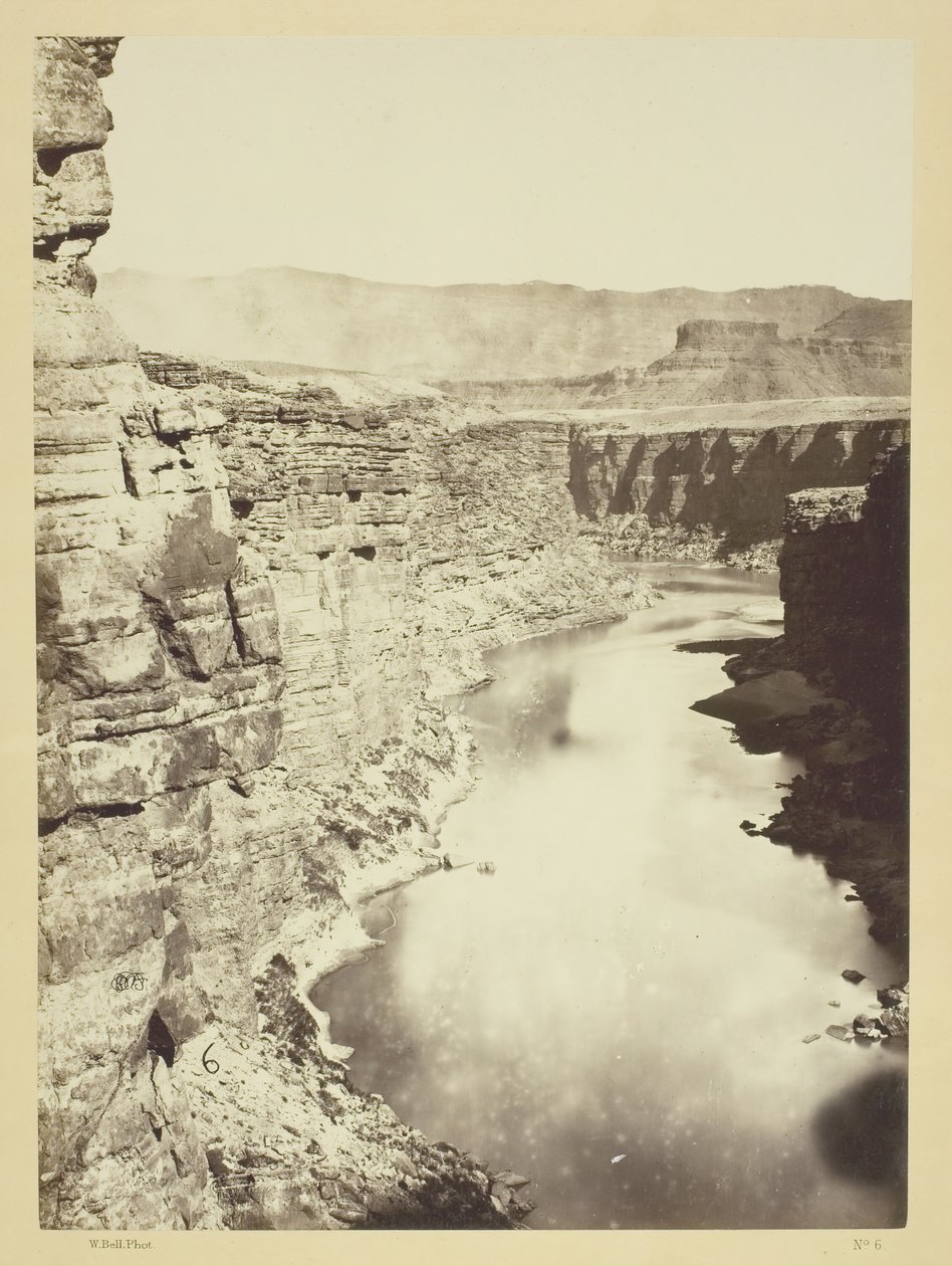 Grand Canon, Coloradofloden, nära Paria Creek, Looking West, 1872. av William H. Bell