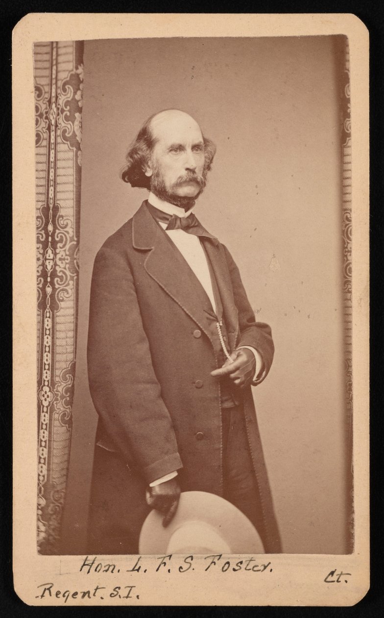 Porträtt av LaFayette Sabine Foster 1806-1880, mellan 1871 och 1880. av William H Jennings
