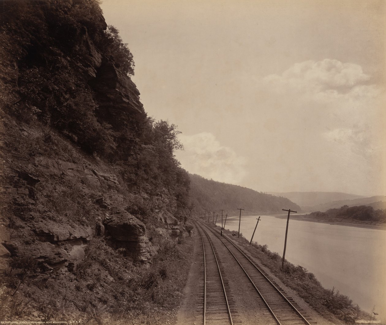 Cathedral Rocks, Susquehanna nära Meshoppen av William H. Rau