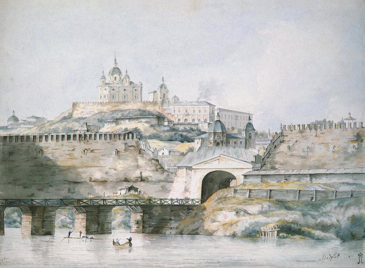 Utsikt över staden Smolensk, 1787 av William Hadfield