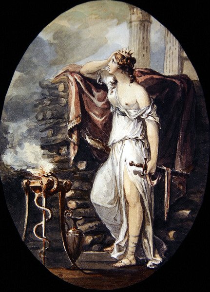Dido (akvarell på papper) av William Hamilton