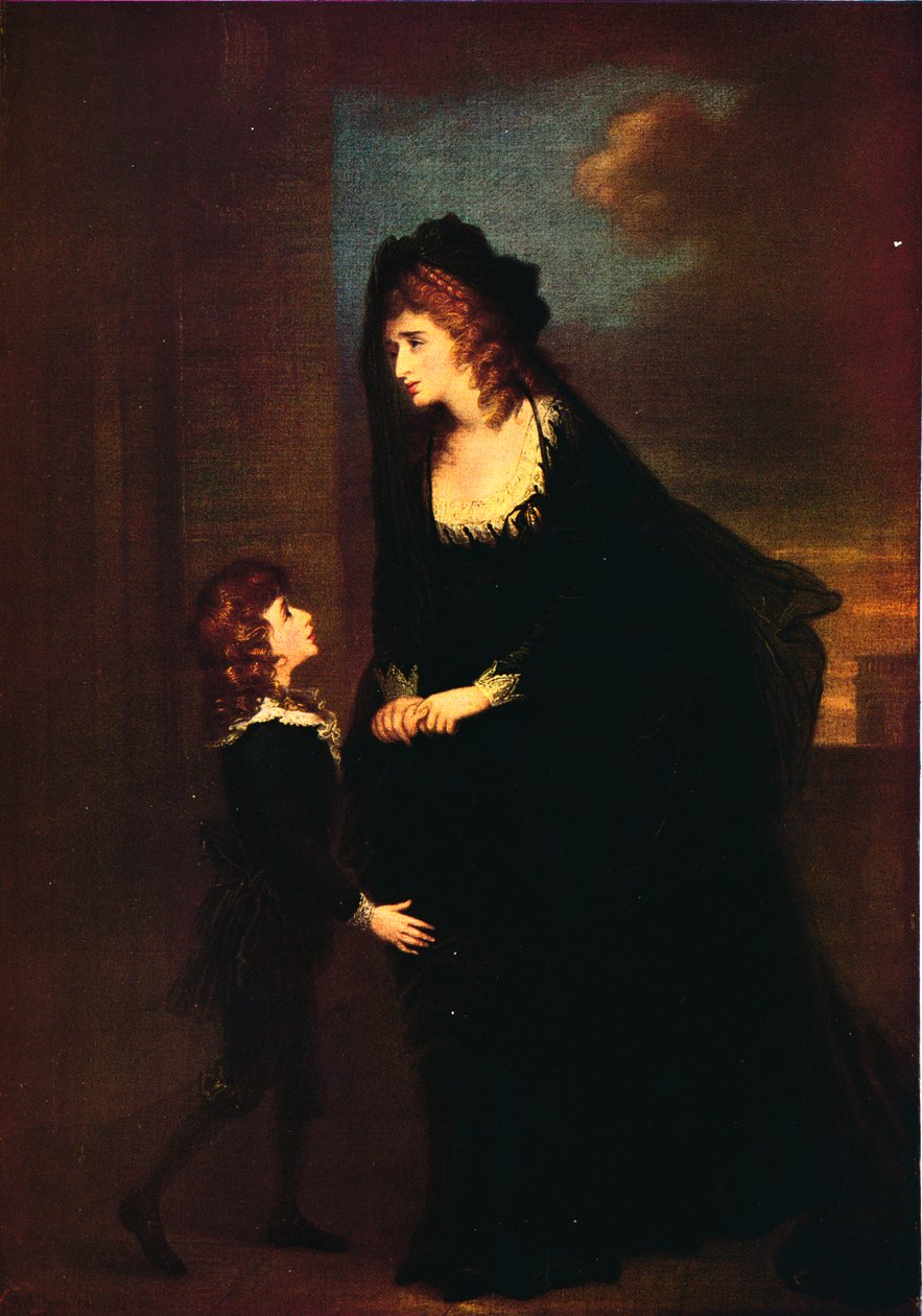 Mrs. Siddons och hennes son i Isabellas tragedi, 1784 av William Hamilton