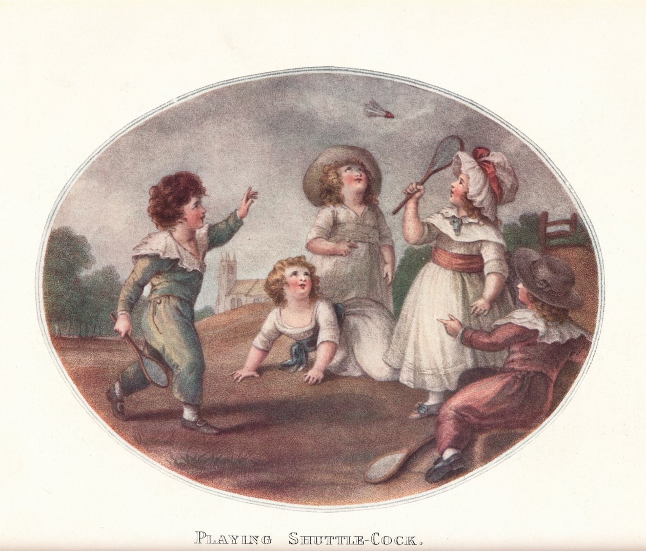 Spelar skyttelcock, 1906 av William Hamilton