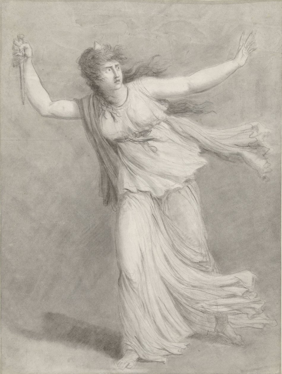 Skådespelerskan Sarah Siddons i rollen som Euphrasia av William Hamilton