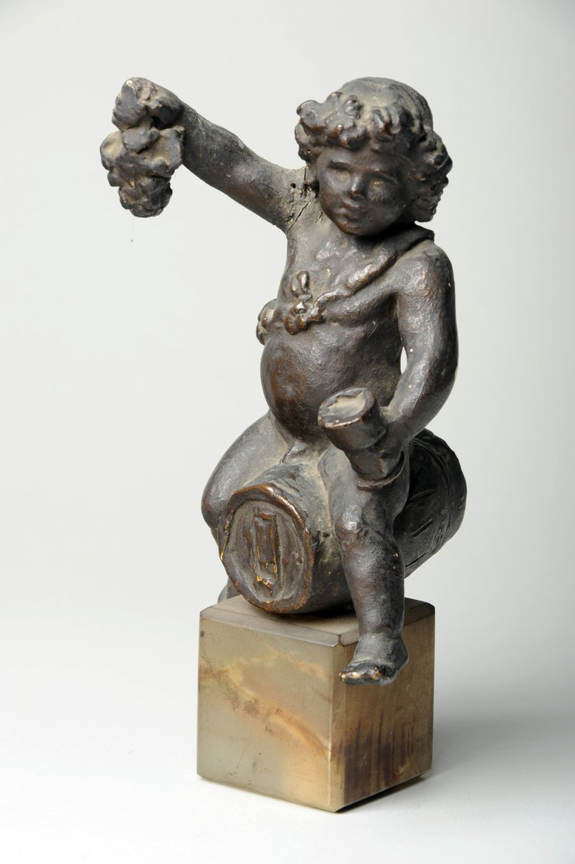 Kerub på en vinfat (målad gips) av William Hamo Thornycroft