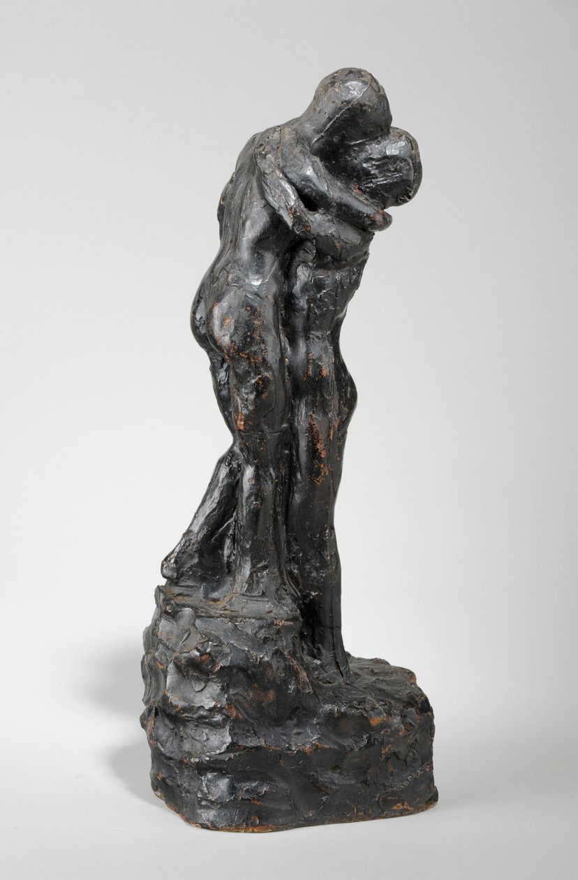 Maquette for The Kiss, c.1916 (målad gips) (se även 440229) av William Hamo Thornycroft