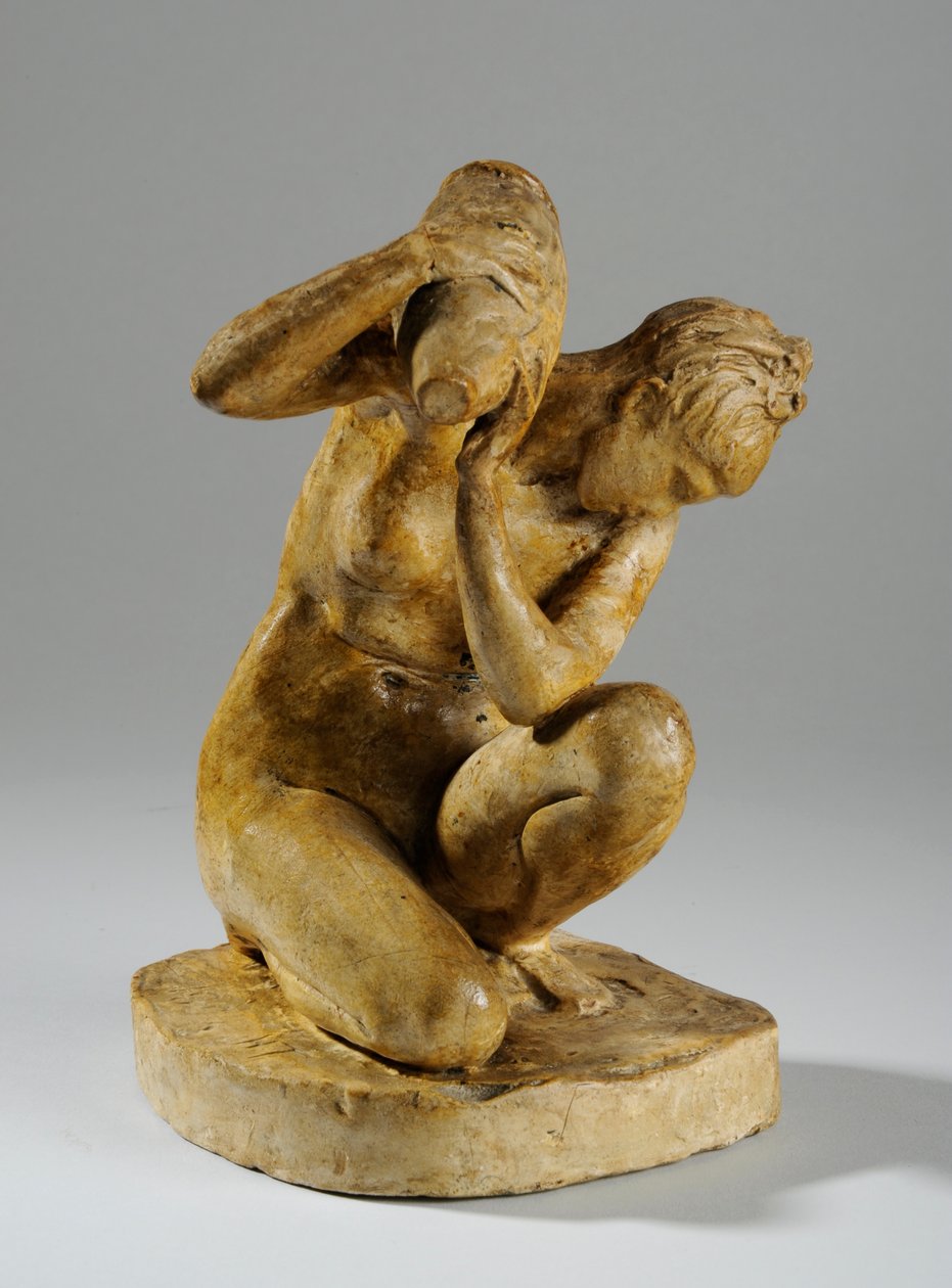 Maquette till en statyett av en kvinna som tvättar sig av William Hamo Thornycroft