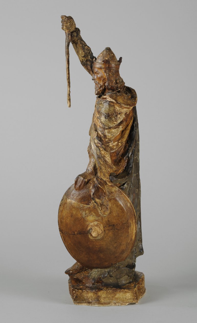 Maquette till statyn av Alfred den store, c.1901 (målad gips) (se även 876154-5) av William Hamo Thornycroft