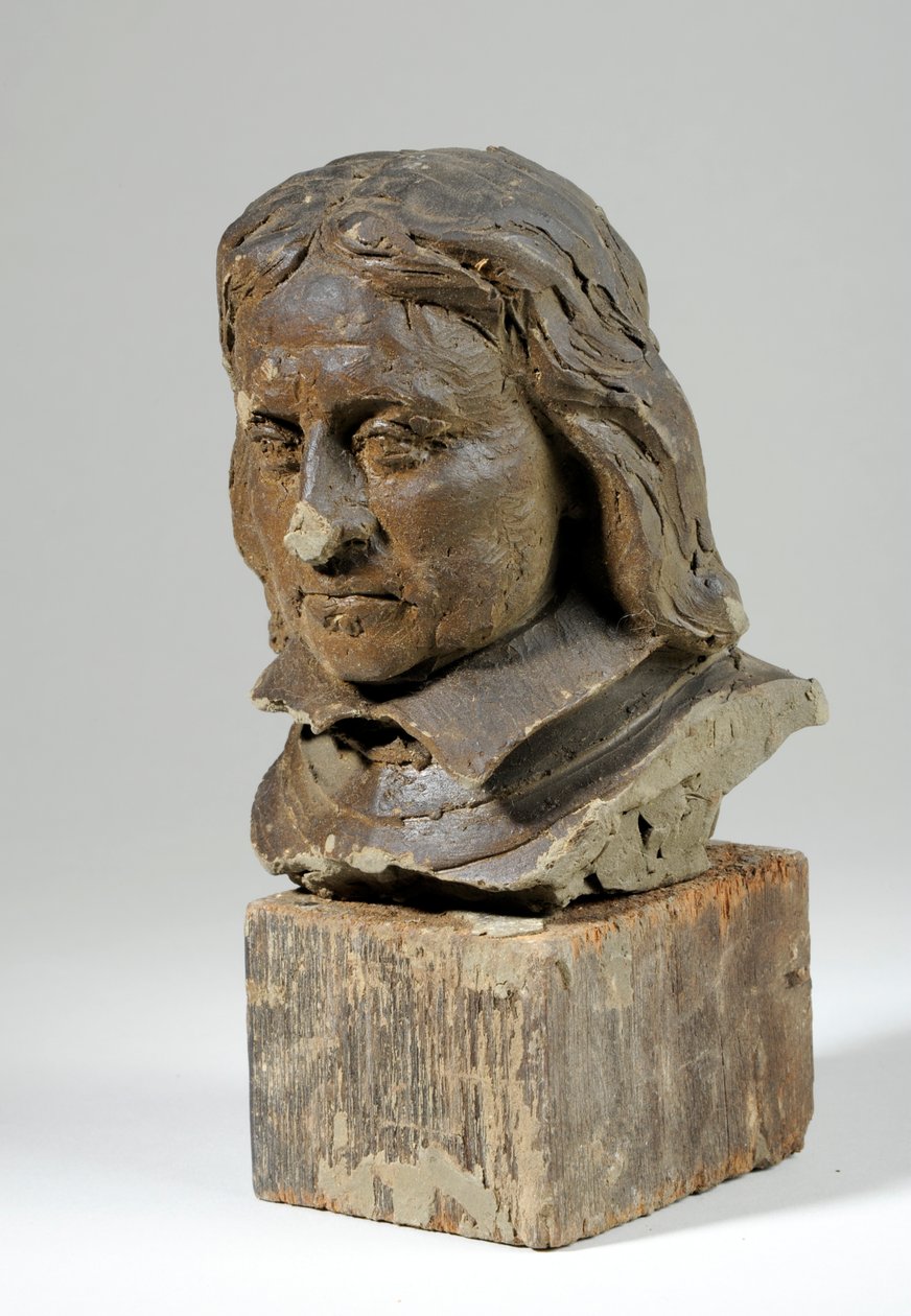 Porträtt av Oliver Cromwell (vax och trä) (se även 440363) av William Hamo Thornycroft
