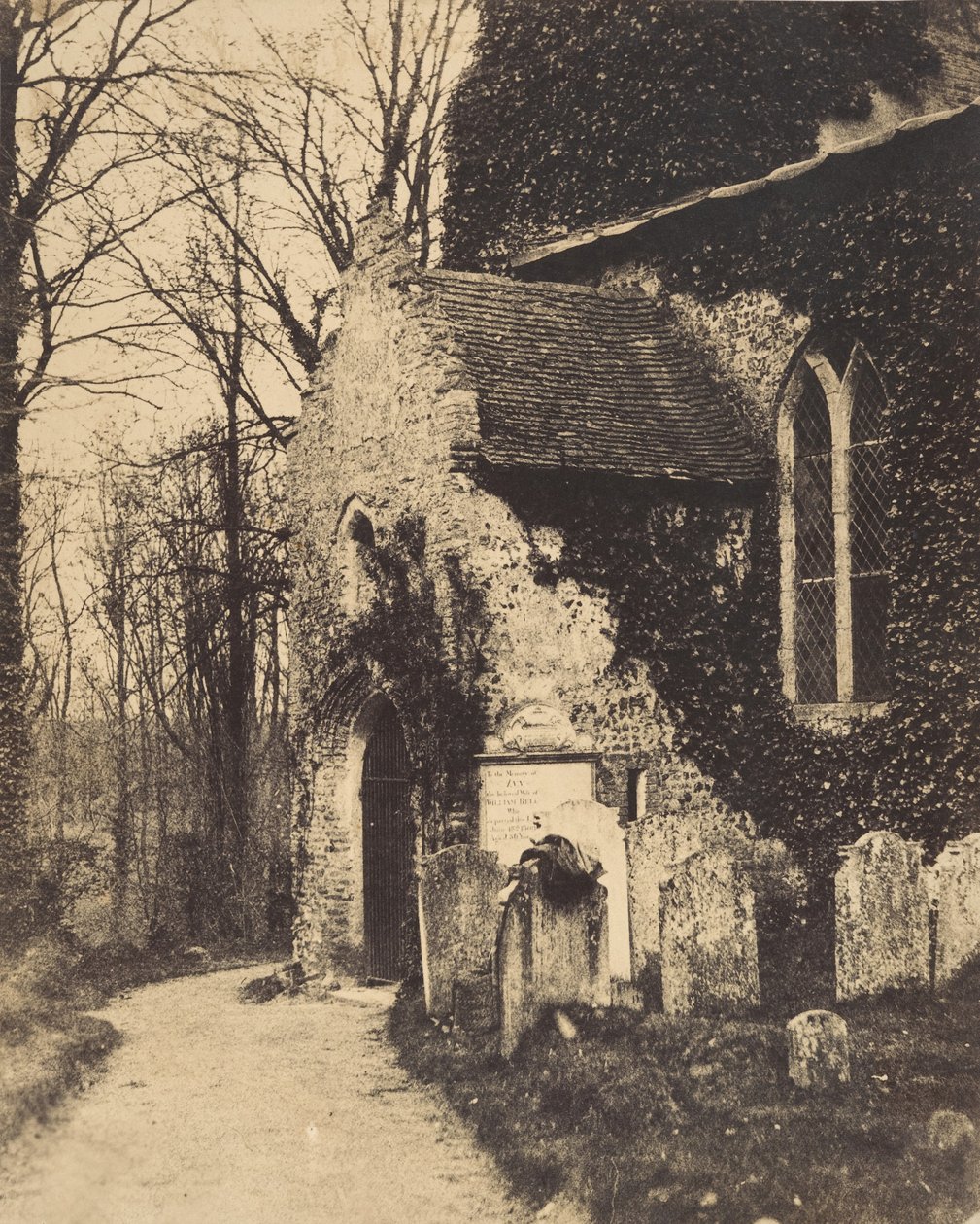 Church Porch, Earlham, nära Norwich, 1857. av William Harcourt Ranking