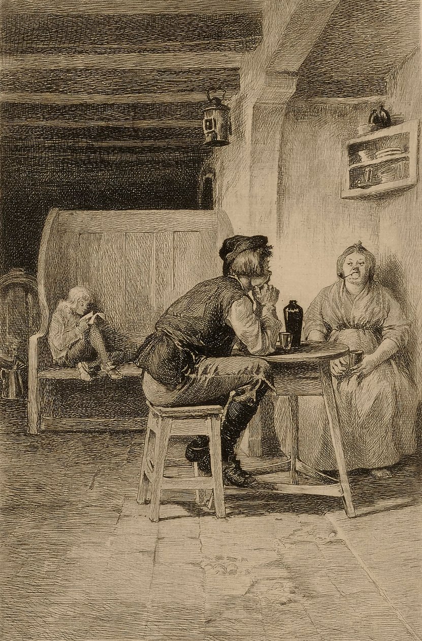 Utan titel (scen på en pub) av William Harry Warren Bicknell