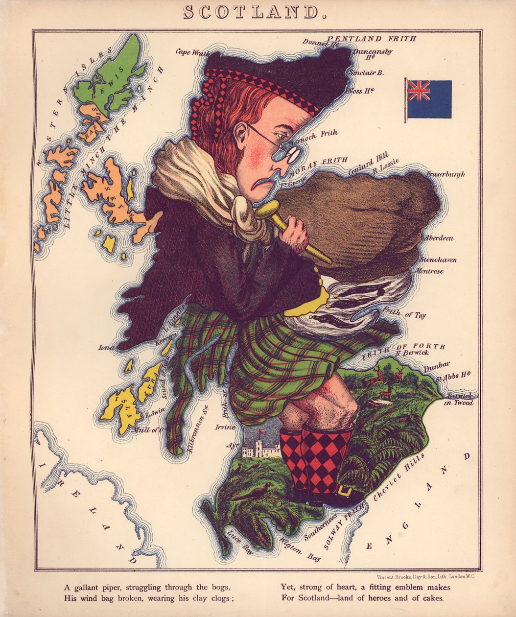 Geographical fun - being humoristic outlines of various countries, with an introduction and descriptive lines LOC 84675540-7 av William Harvey