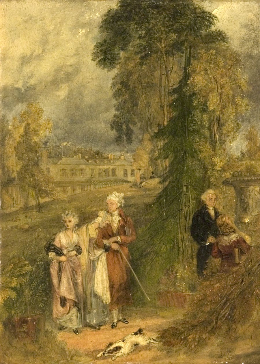 The Residence of Hayley, Eartham, Sussex av William Harvey