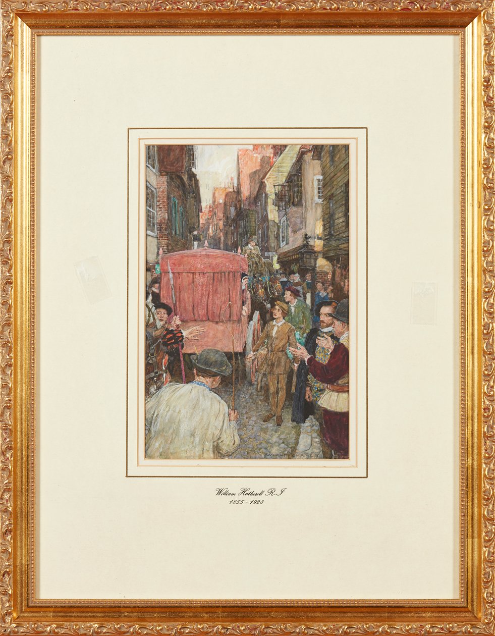 En elisabethansk trafikstockning (penna och akvarell) av William Hatherell