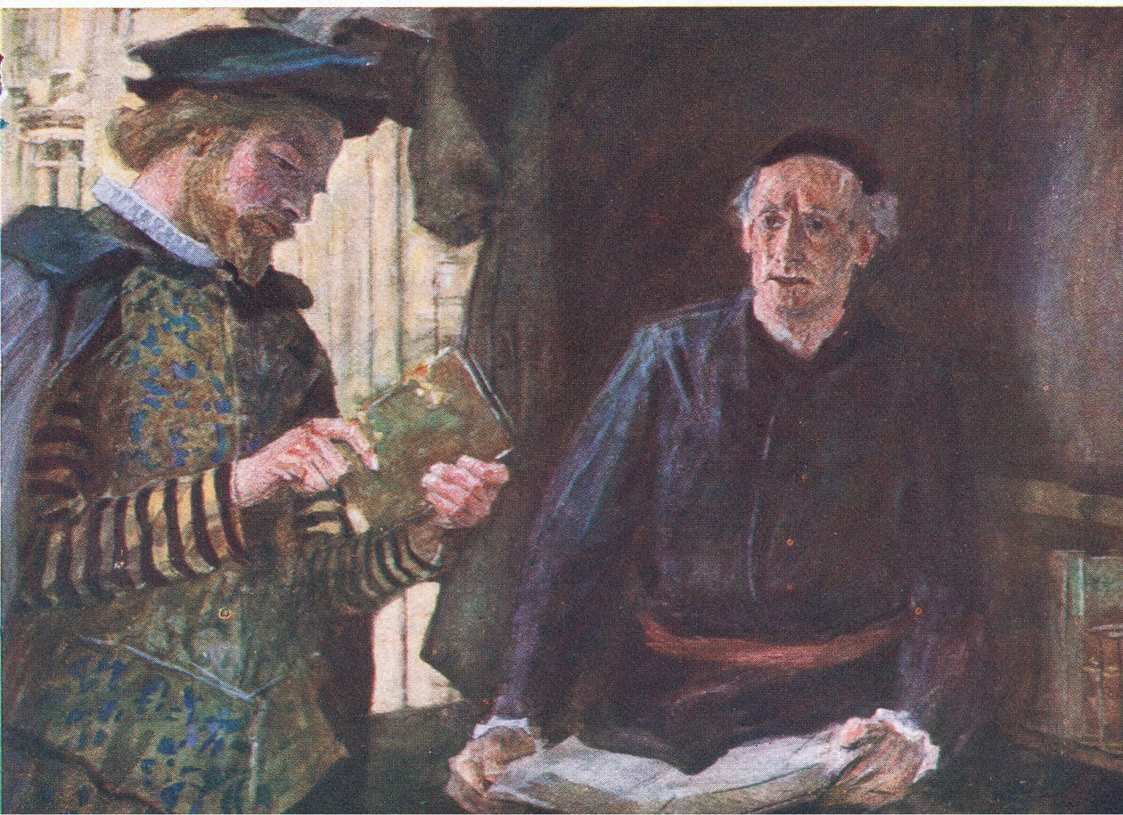 Shakespeare köper en volym i ett bokstånd, från My Magazine, pub.1922 av William Hatherell