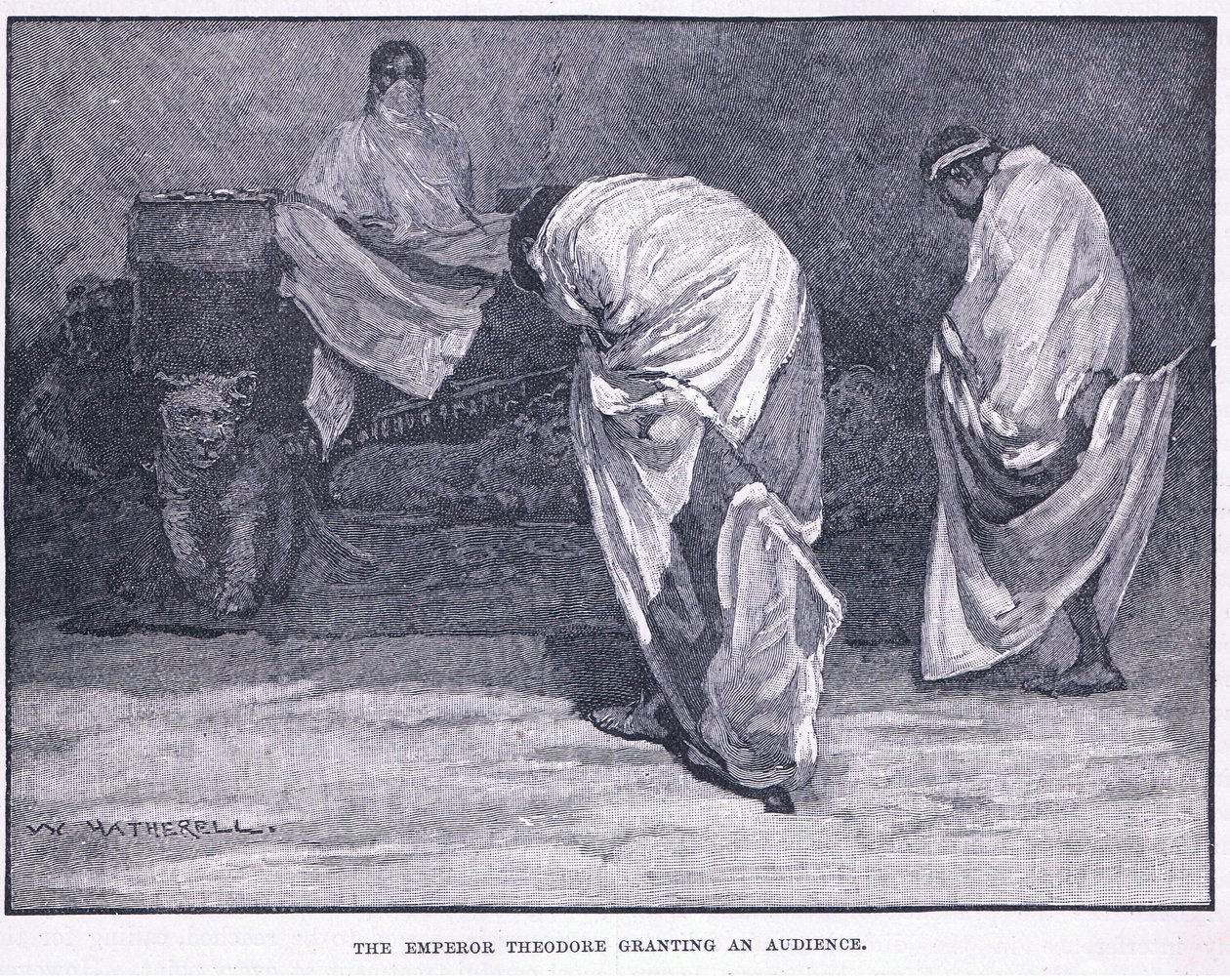 Kejsar Theodore ger audiens av William Hatherell